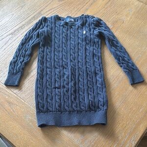 Polo by Ralph Lauren Gray Cable Knit Crew Neck Sweater